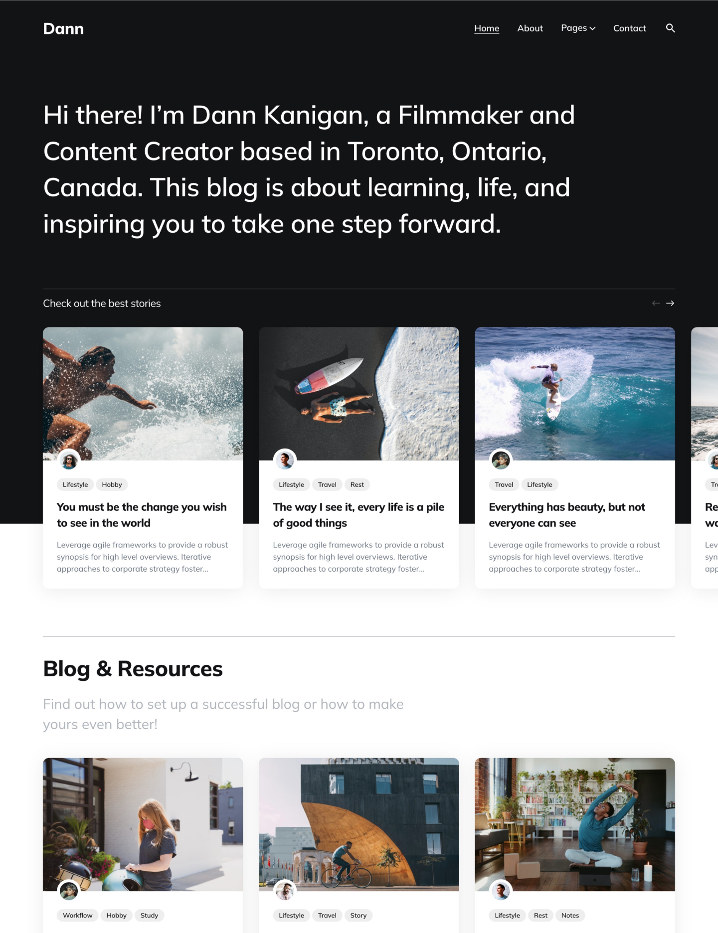 Dann – Unique, Modern Jekyll Blog Theme – Jekyll Themes