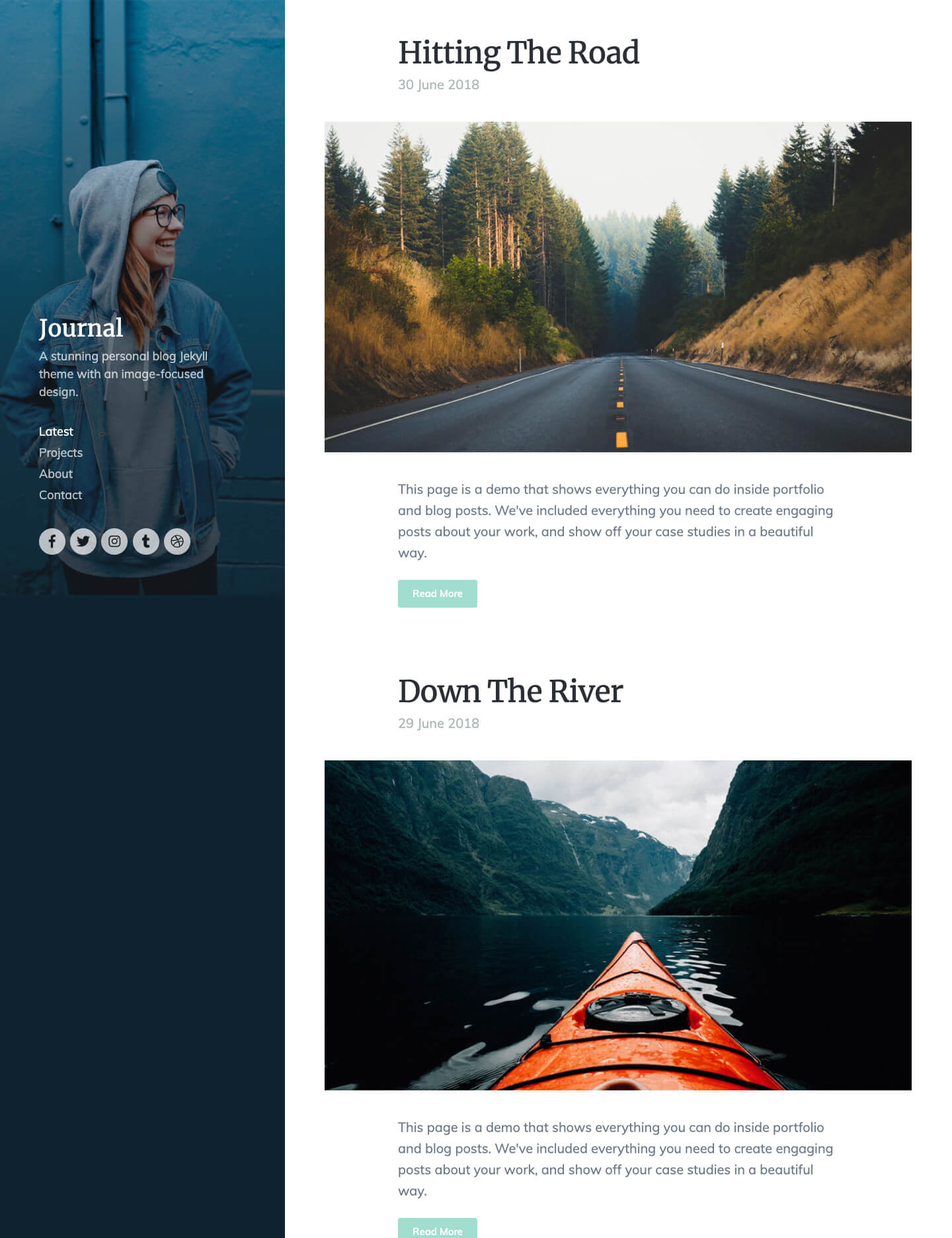 Journal A Stunning Personal Website blog Theme Jekyll Themes