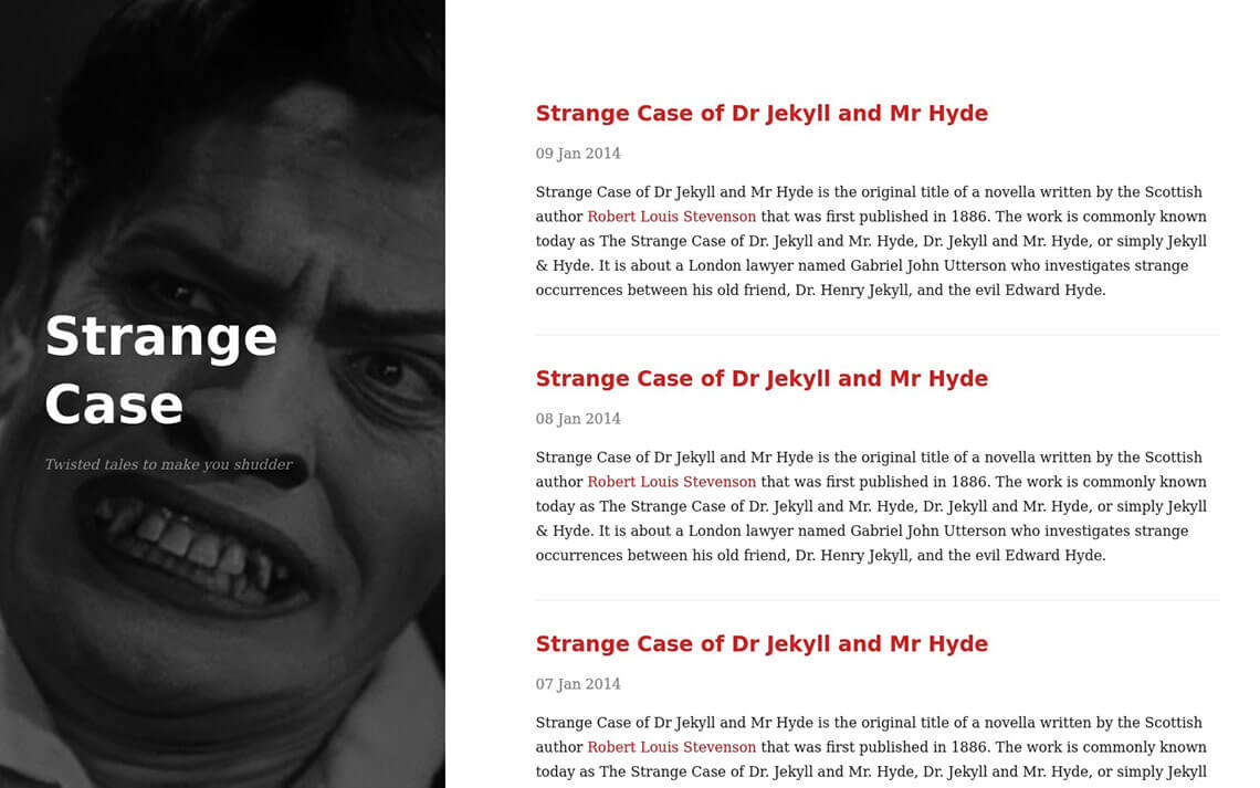 Strange Case Jekyll Theme